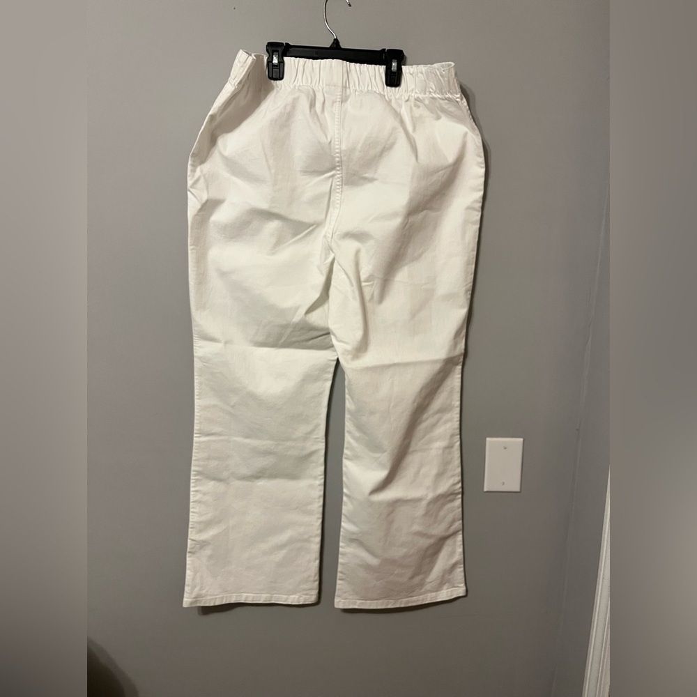 Soft Surroundings White Women's Elastic Waist Wide Leg Pant Size 2xl - Picture 5 of 5
